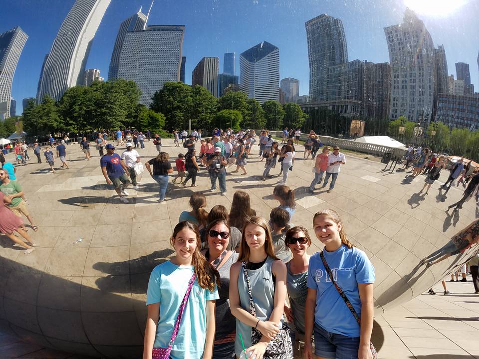 My nieces and myself in front of Cloud Gate on our Family trip to Chicago