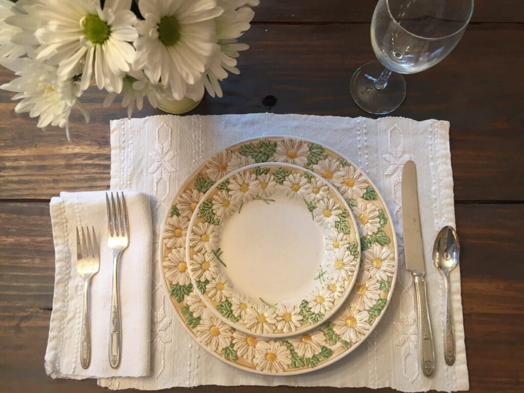 Silver place setting