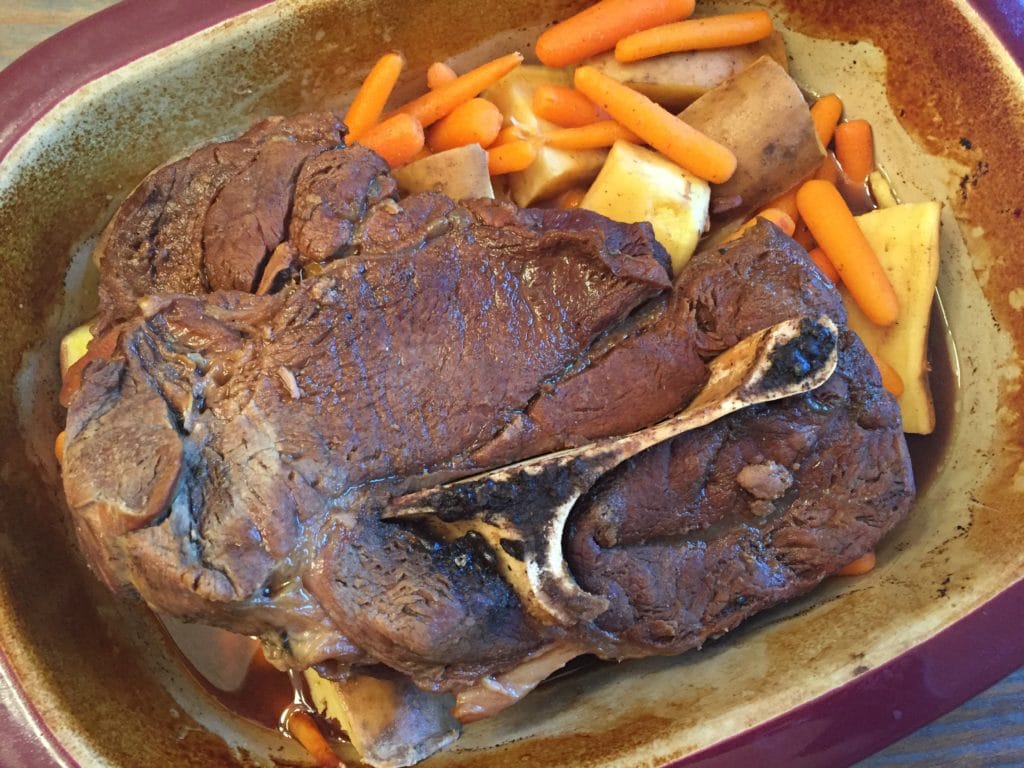 marinated paleo pot roast cooked