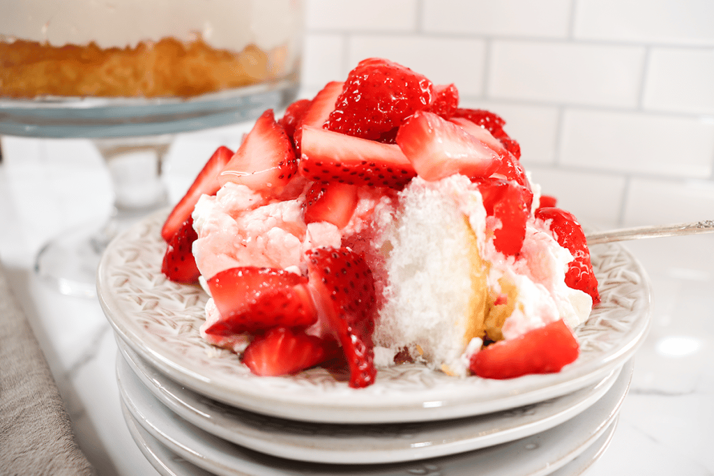 plate with strawberry shortcake