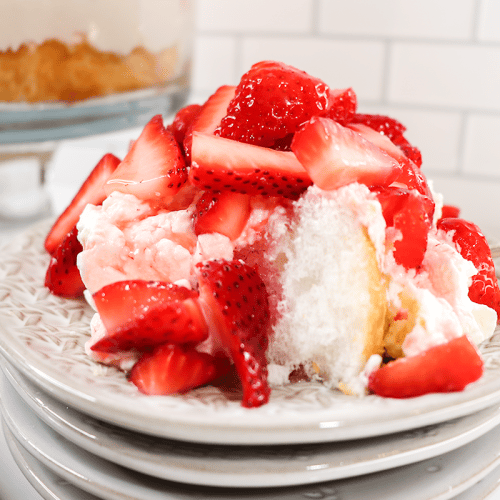 plate with strawberry shortcake