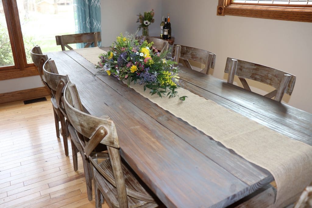 Farm table store dining room