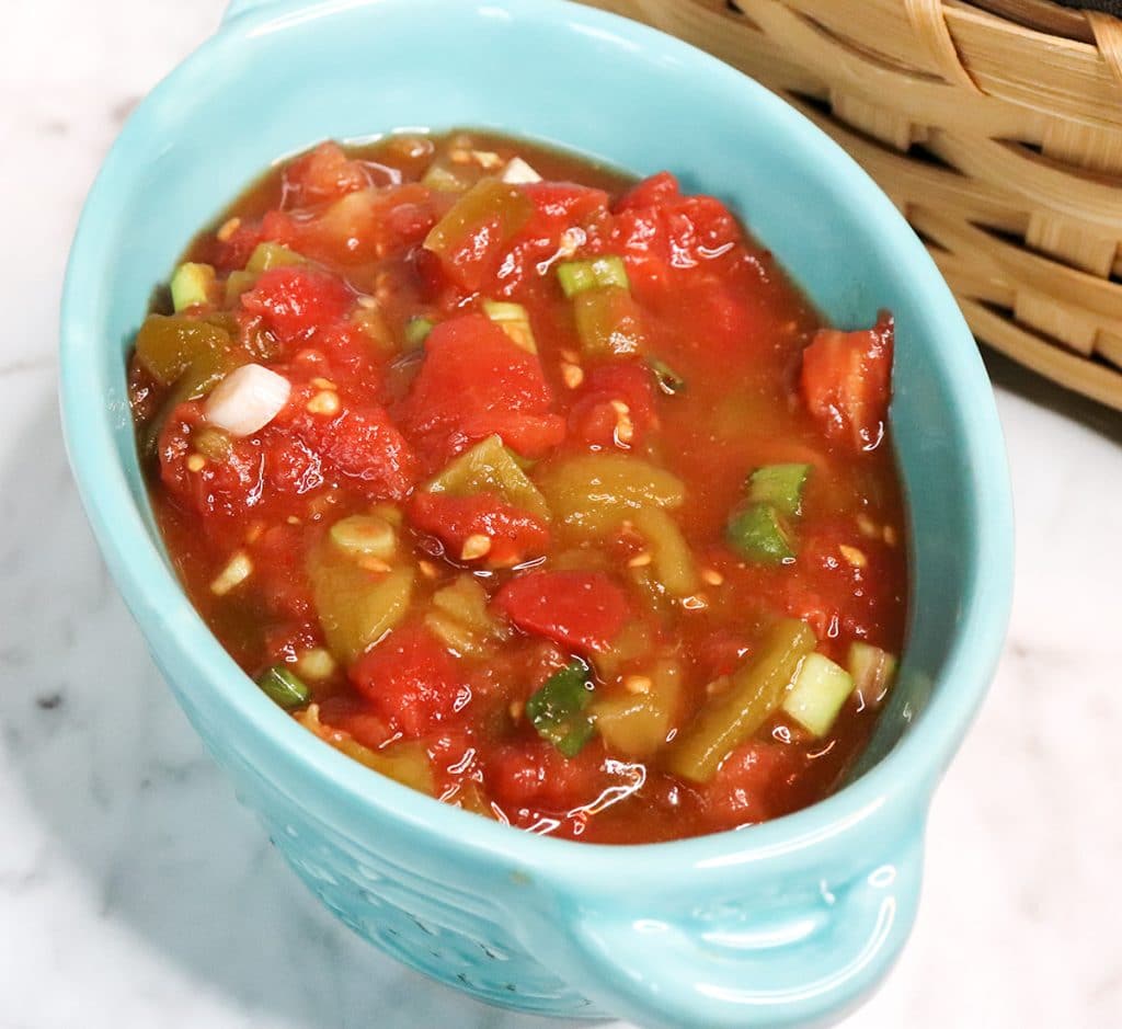 homemade salsa in a bowl