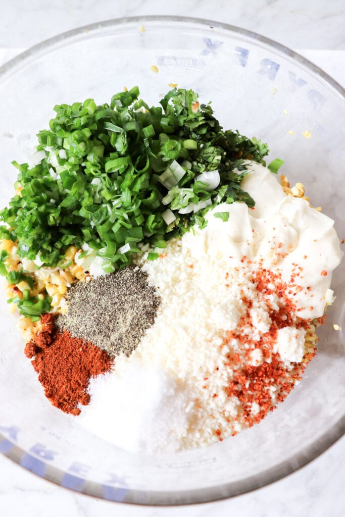 All of the ingredients in a bowl.