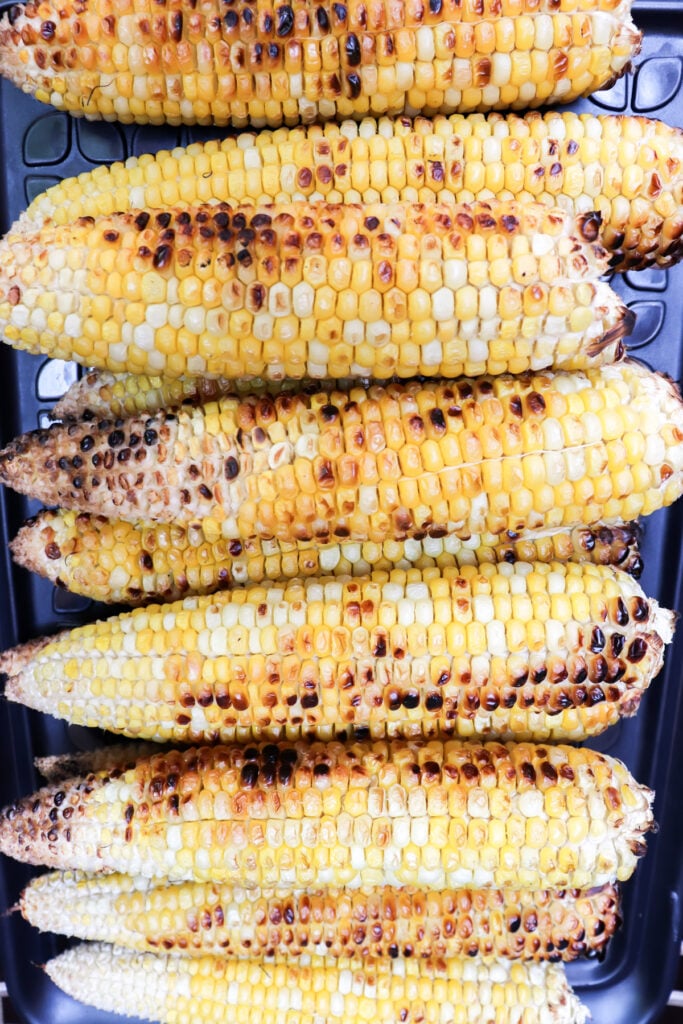Corn cooling on a platter.