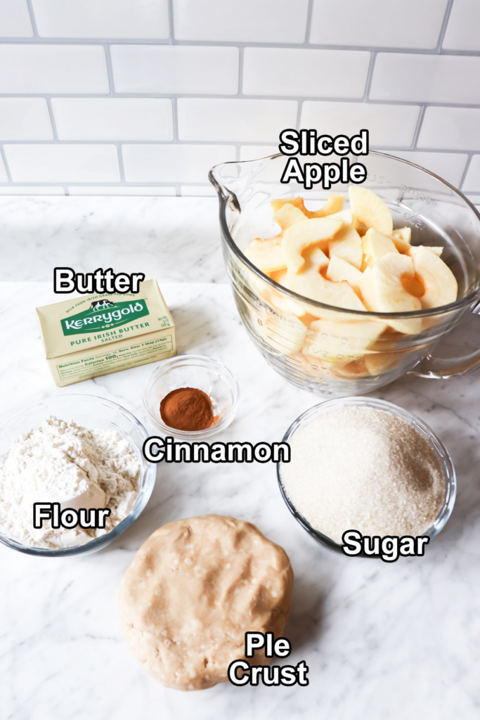 Ingredients on the counter with labels.